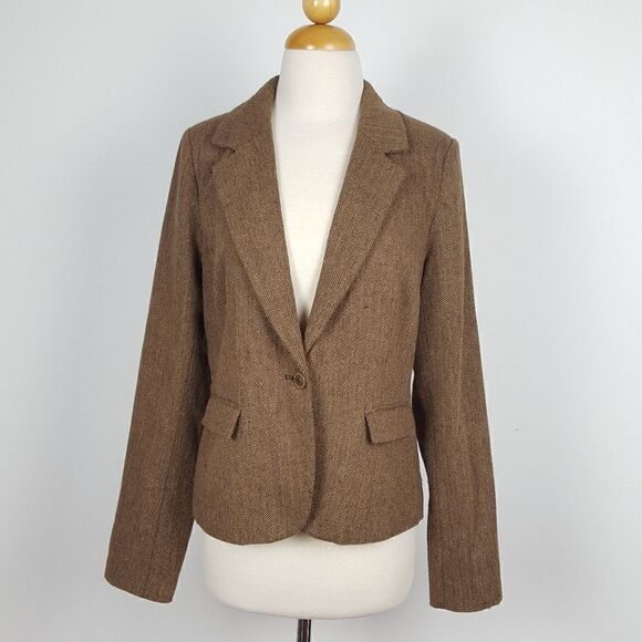 Women's  Brown Blazer Size Large - Picture 1 of 6